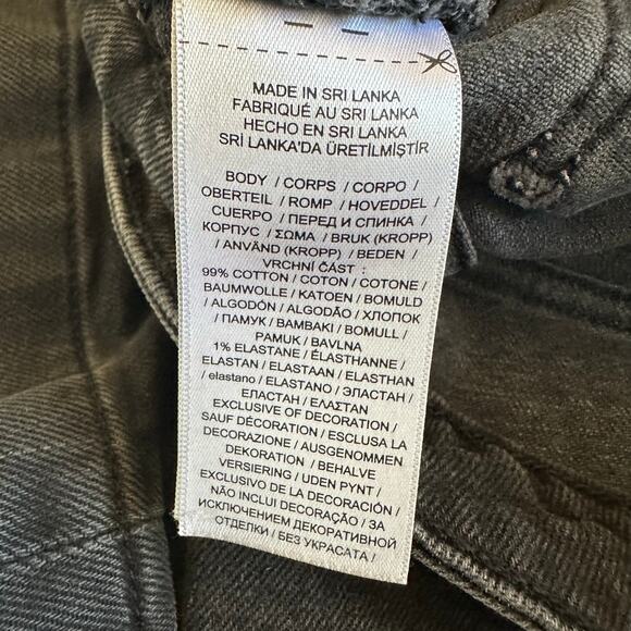 Lauren Ralph Lauren Button Down Black Denim Skirt Knee Length Midi Size 8 - Picture 8 of 8